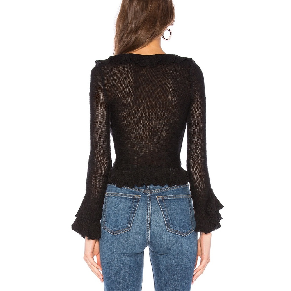 LPA Black Ruffle Cardigan - Picture 3 of 6